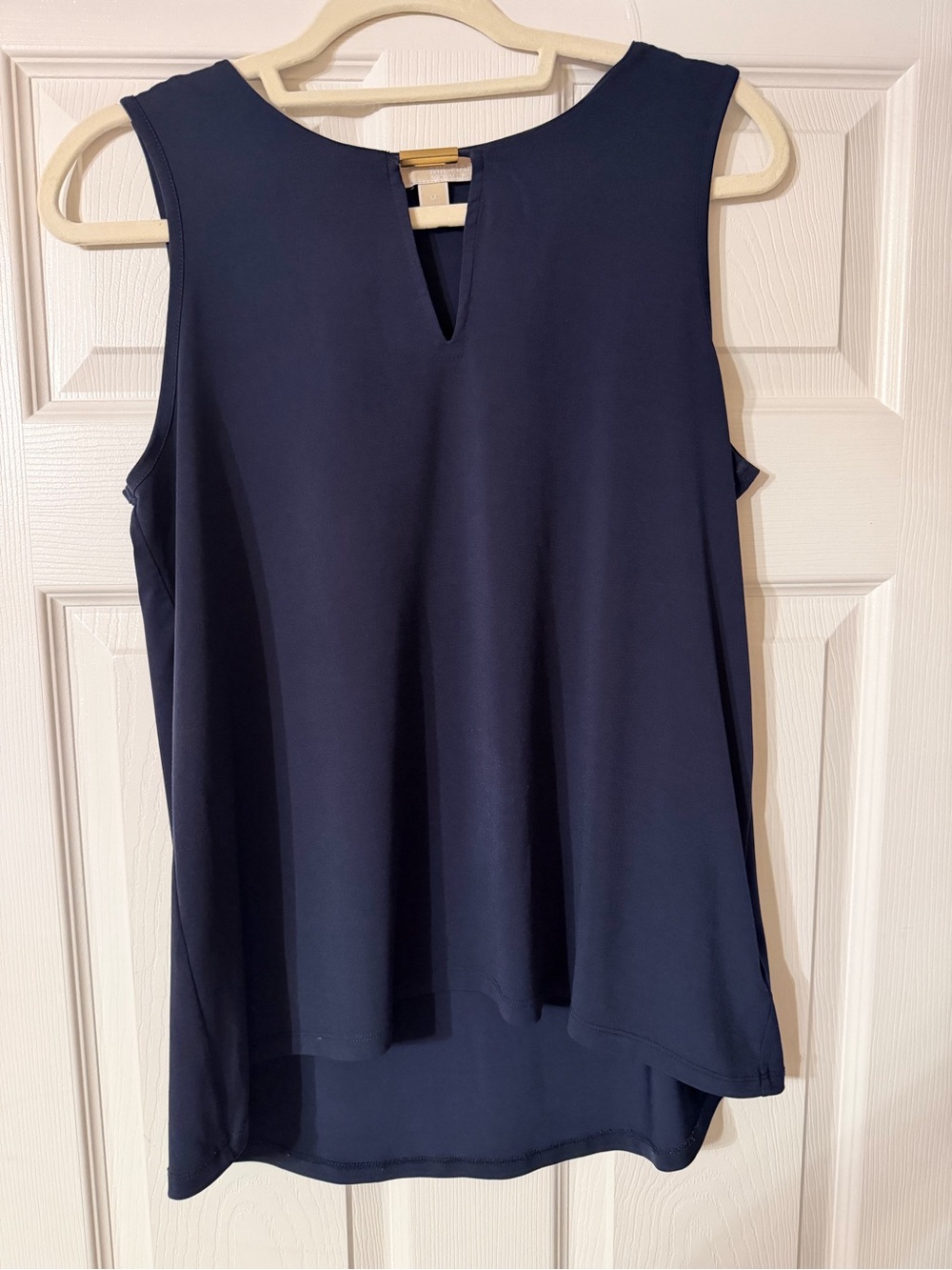 Michael Kors Navy Sleeveless Blouse Size Medium